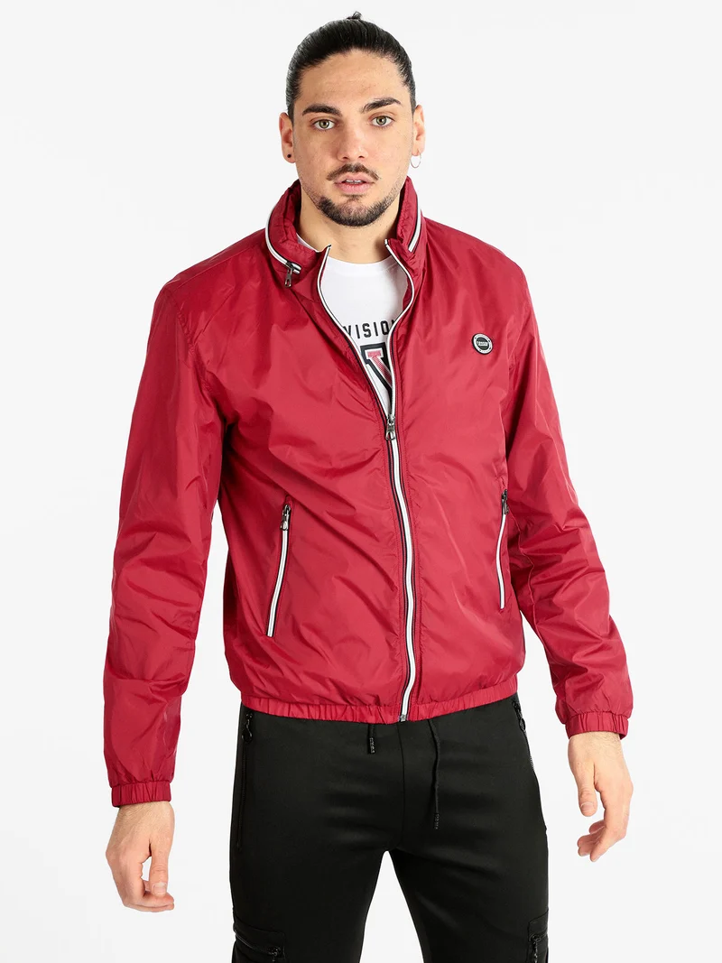 Giubbino leggero antivento da uomo - bordeaux