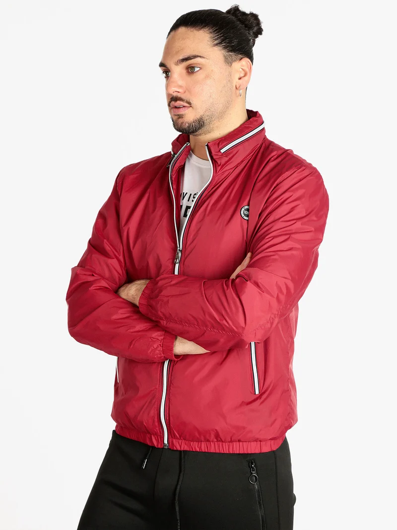 Giubbino leggero antivento da uomo - bordeaux