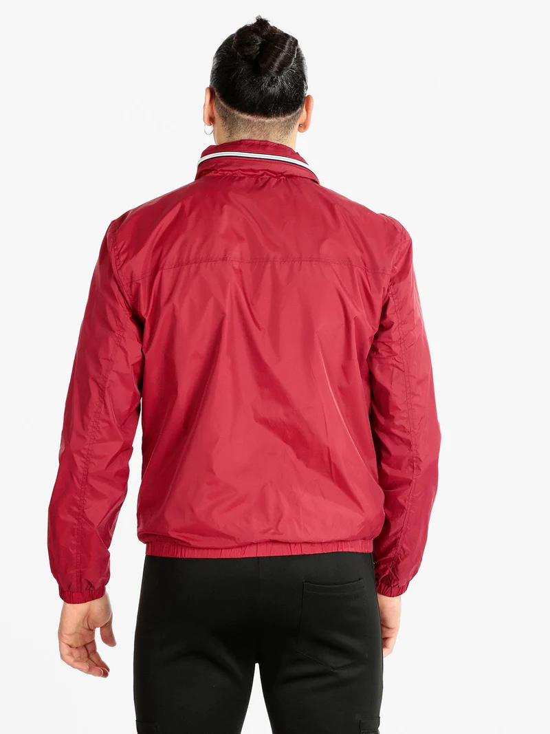 Giubbino leggero antivento da uomo - bordeaux