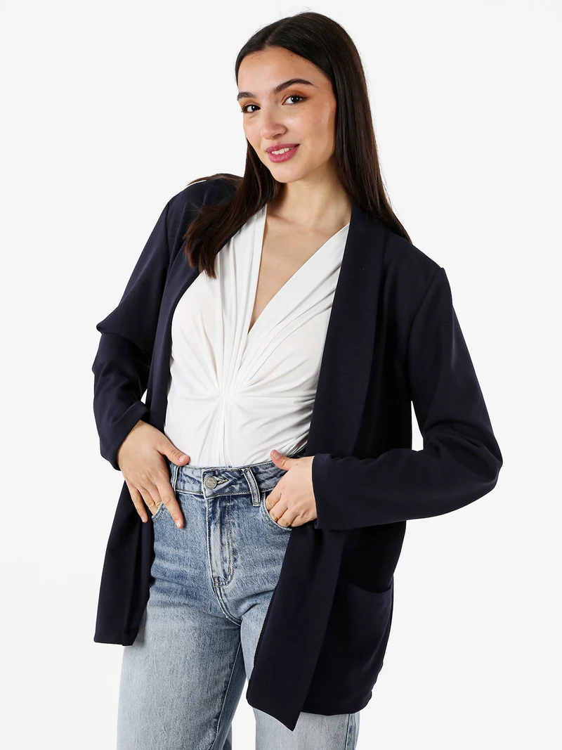 Blazer donna aperto - blu scuro