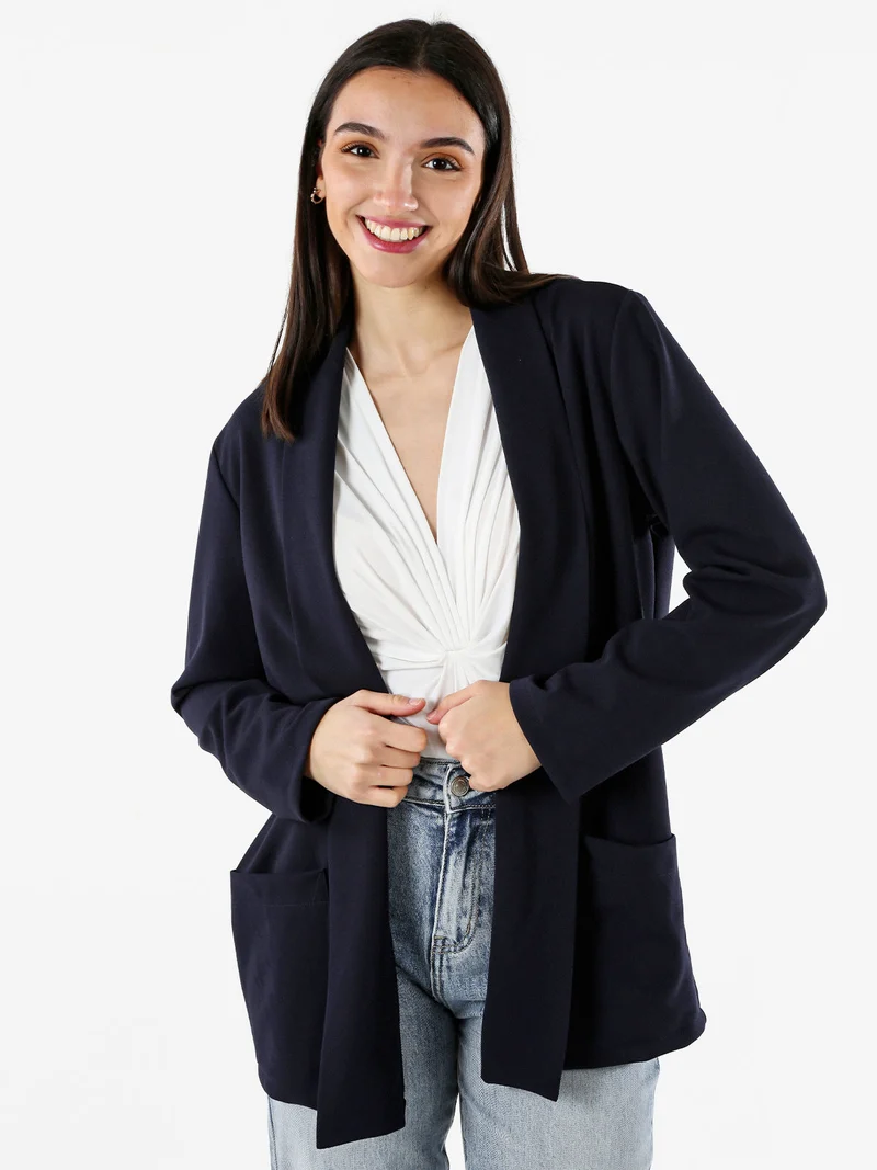 Blazer donna aperto - blu scuro