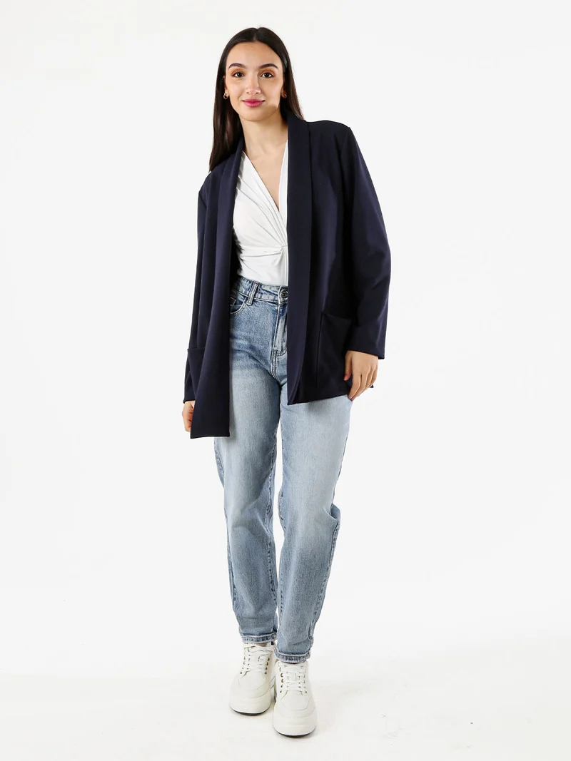 Blazer donna aperto - blu scuro