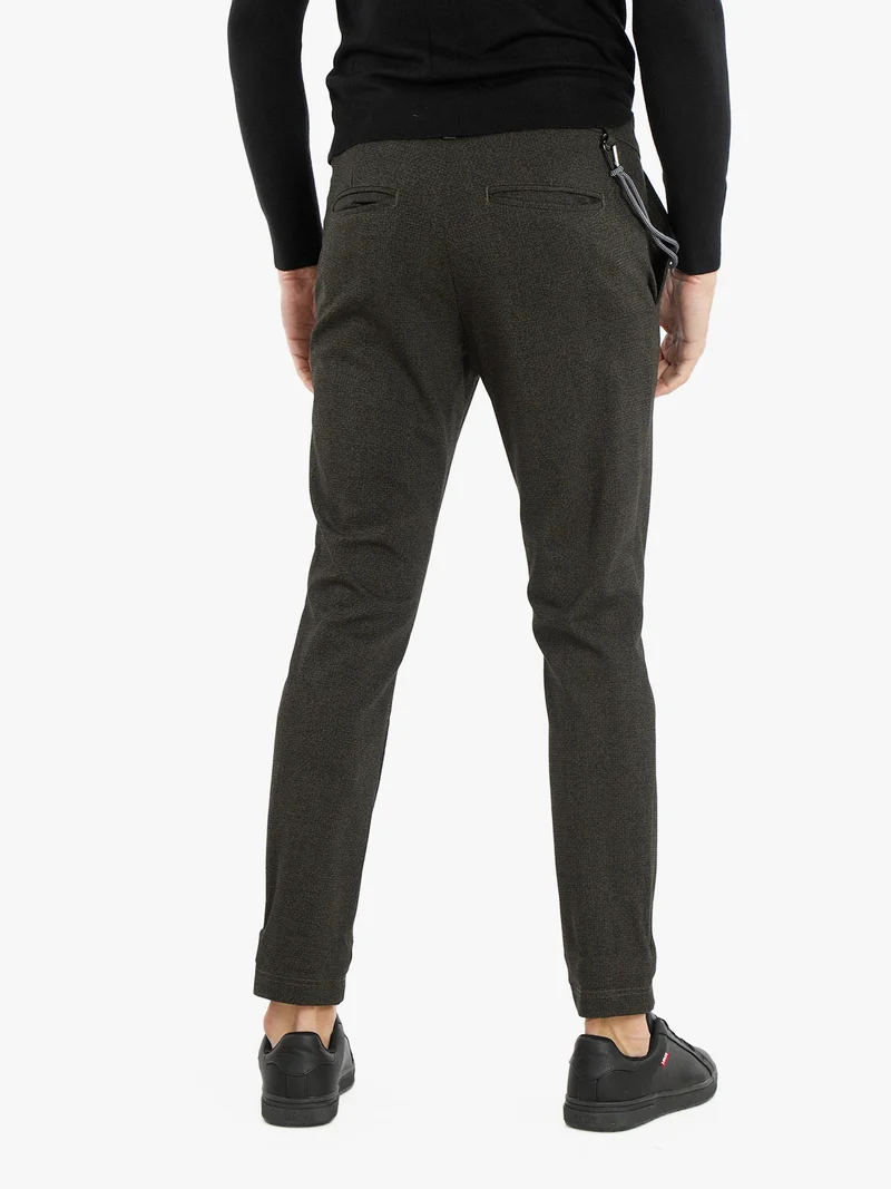 Pantaloni slim fit da uomo - verde scuro