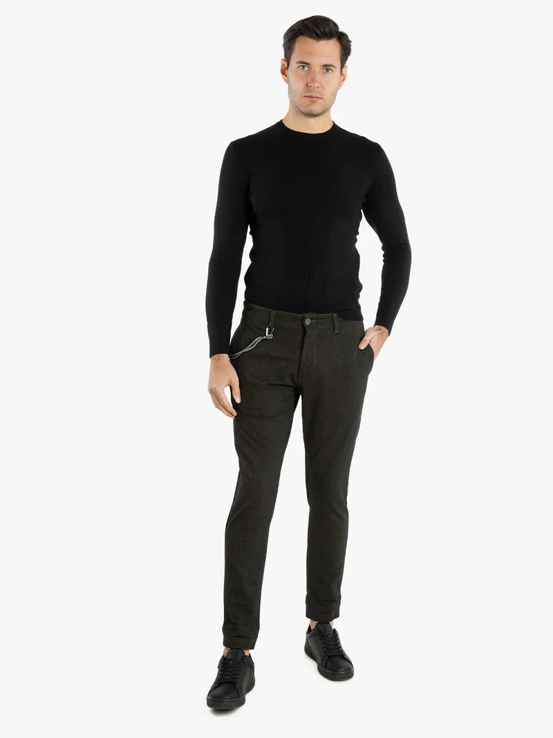 Pantaloni slim fit da uomo - verde scuro