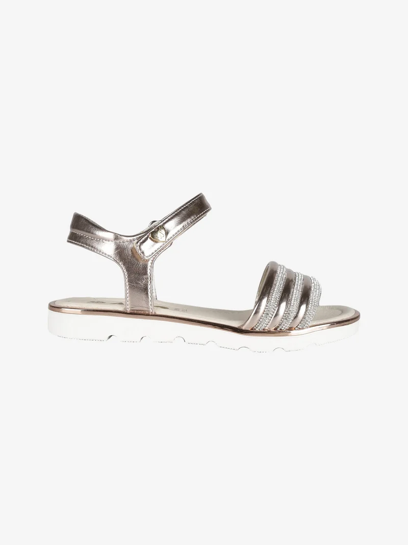 Sandali da bambina con strass - bronzo
