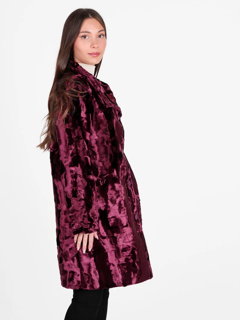 Daystar Cappotto lungo da donna in pelliccia sintetica