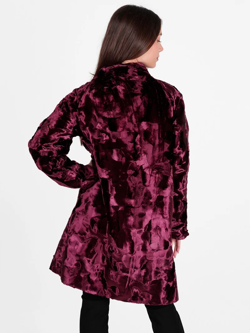 Daystar Cappotto lungo da donna in pelliccia sintetica
