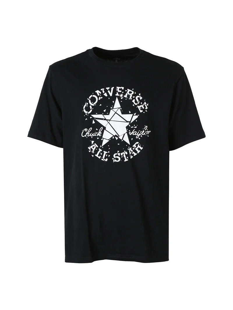 BROKEN GLASS t-shirt uomo con stampa logo - nero