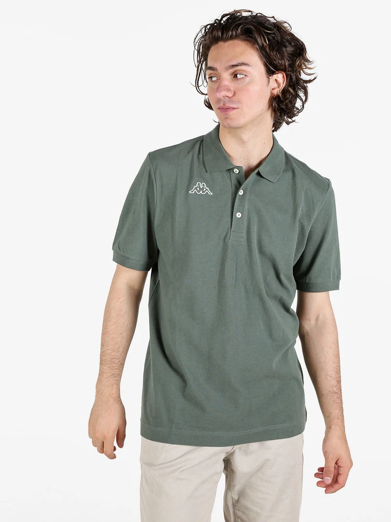 Kappa Polo da uomo in cotone a manica corta con logo