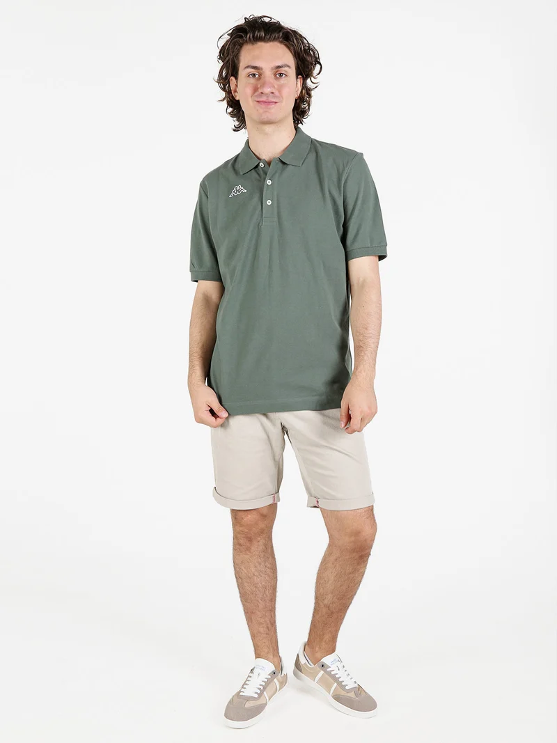 Kappa Polo da uomo in cotone a manica corta con logo