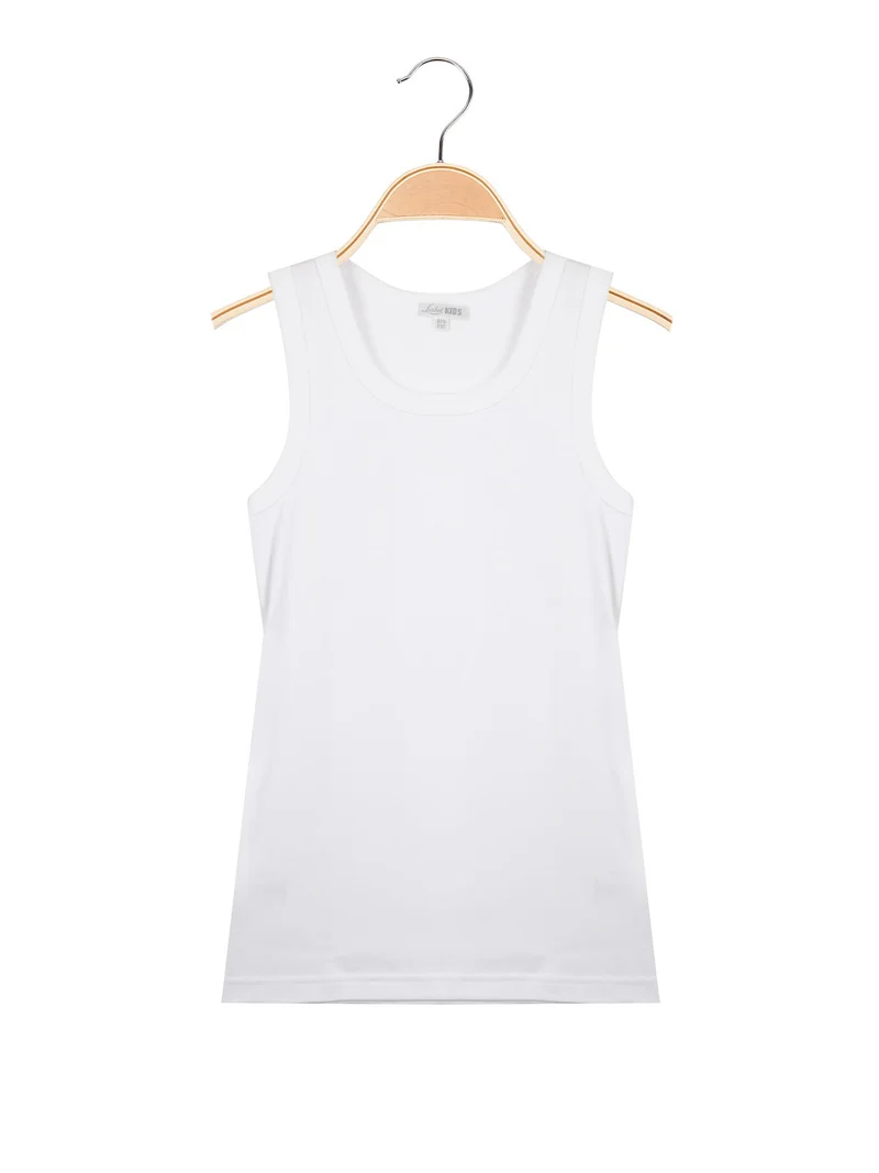Canottiera intima da bambini in caldo cotone - bianco
