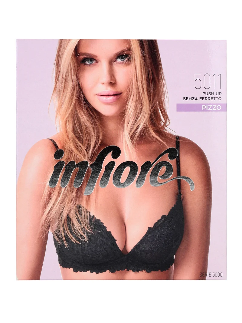 5011 Reggiseno push up senza ferretto COPPA B - bianco
