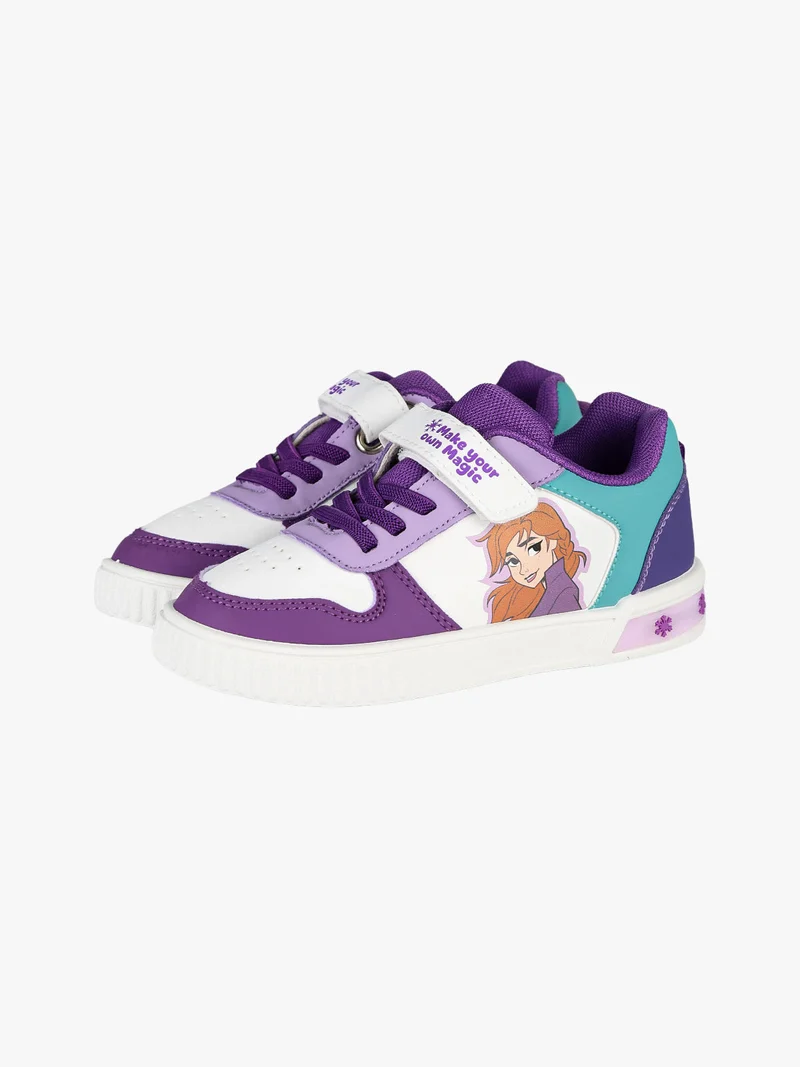 Sneakers basse da bambina con strappo e luci - multicolore