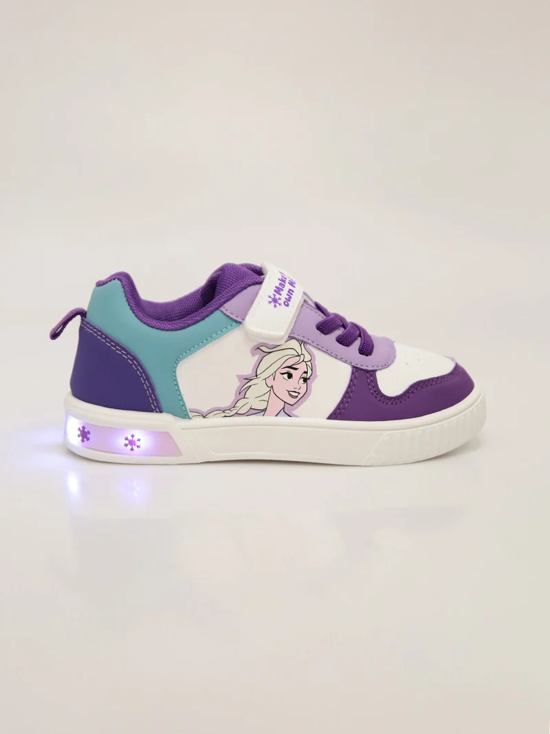 Sneakers basse da bambina con strappo e luci - multicolore