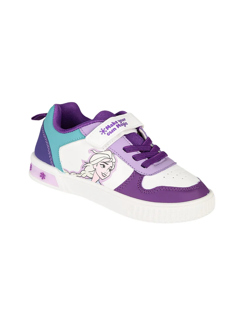 Sneakers basse da bambina con strappo e luci - multicolore