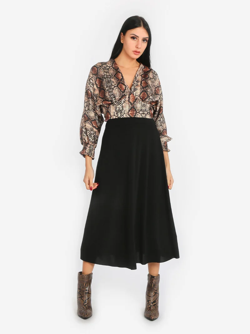 Top donna scollo profondo - marrone