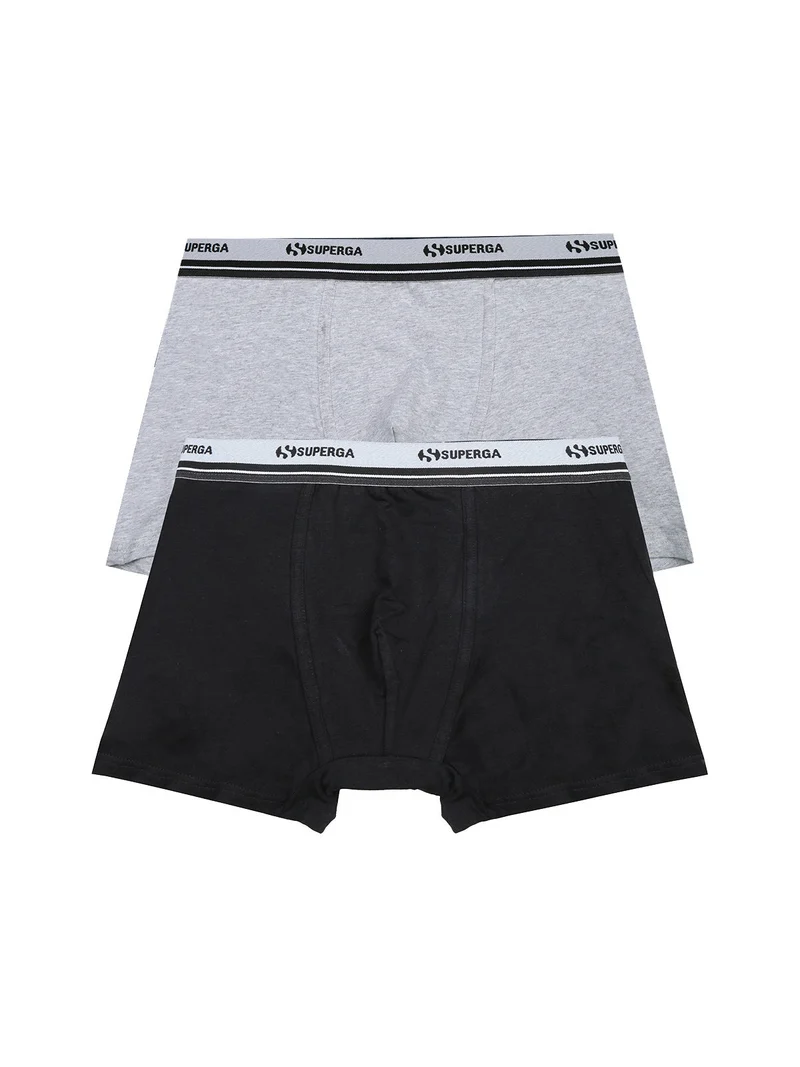 Boxer da uomo tinta unita. Confezione da 2pezzi - grigio