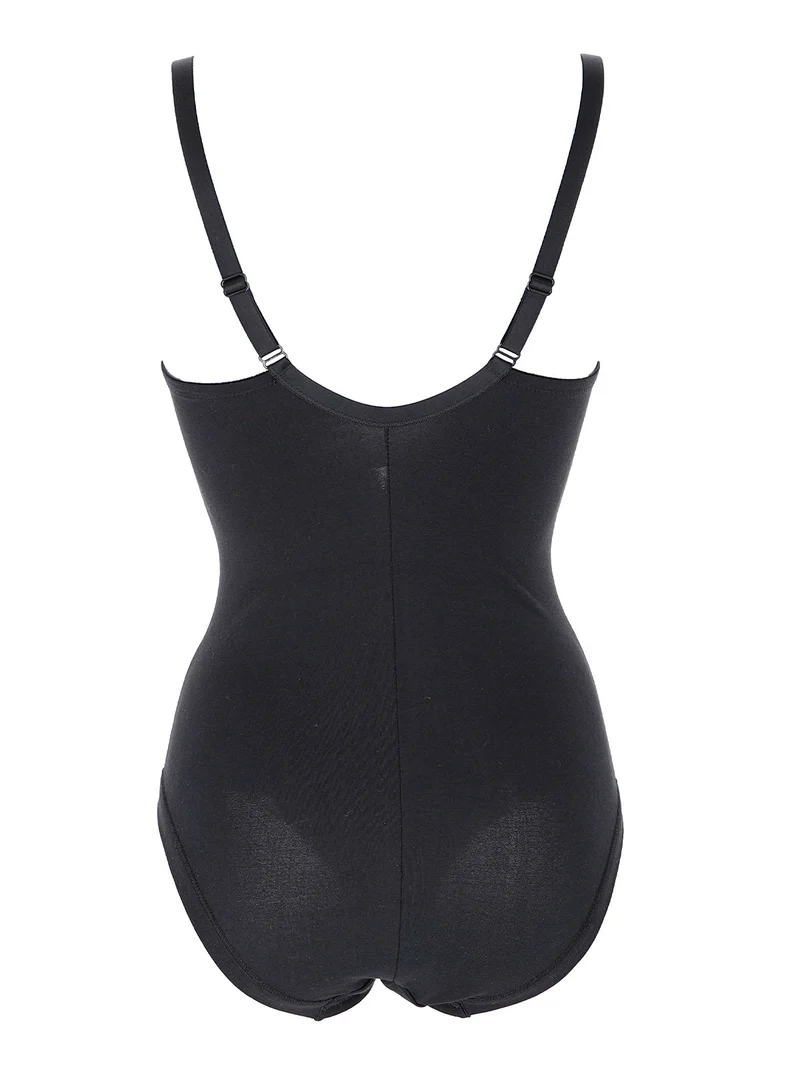 CD521B Body donna in pizzo con ferretto coppa B - nero