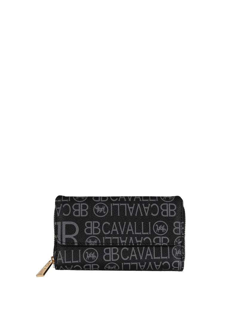 Portafoglio donna con stampe - nero