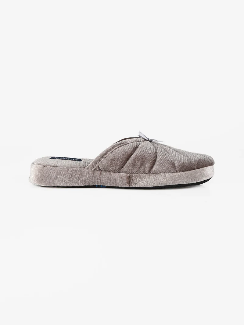 Pantofole donna effetto velluto - grigio