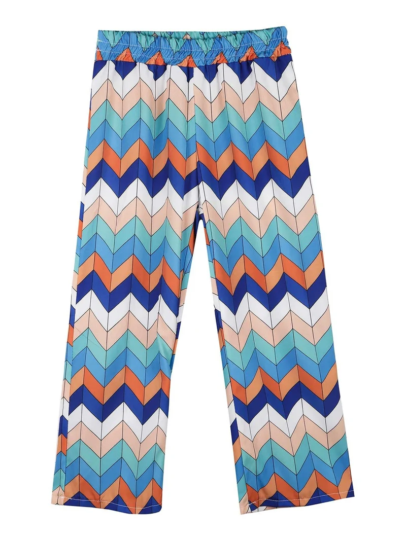 Pantaloni da bambina a gamba larga - blu