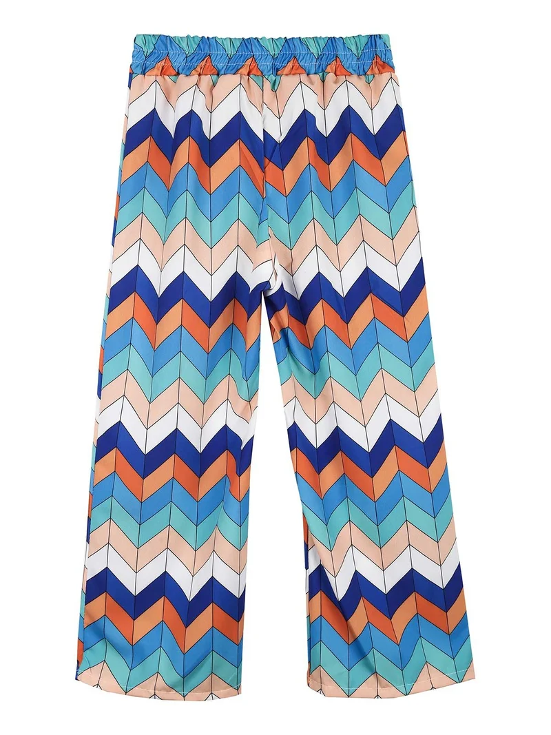Pantaloni da bambina a gamba larga - blu