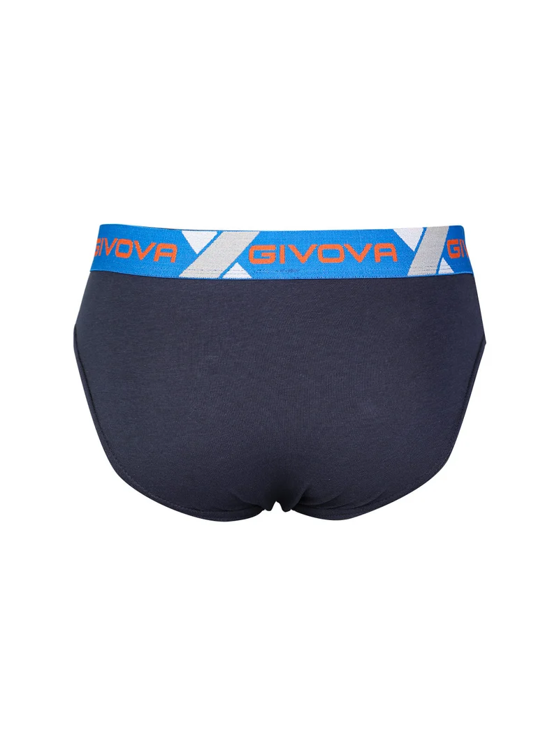 Slip da uomo tinta unita in cotone bielastico - blu scuro