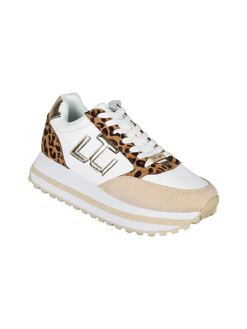 Sneakers donna stringate con platform - multicolore