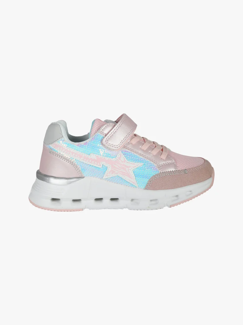 Sneakers da bambina con strappo - rosa