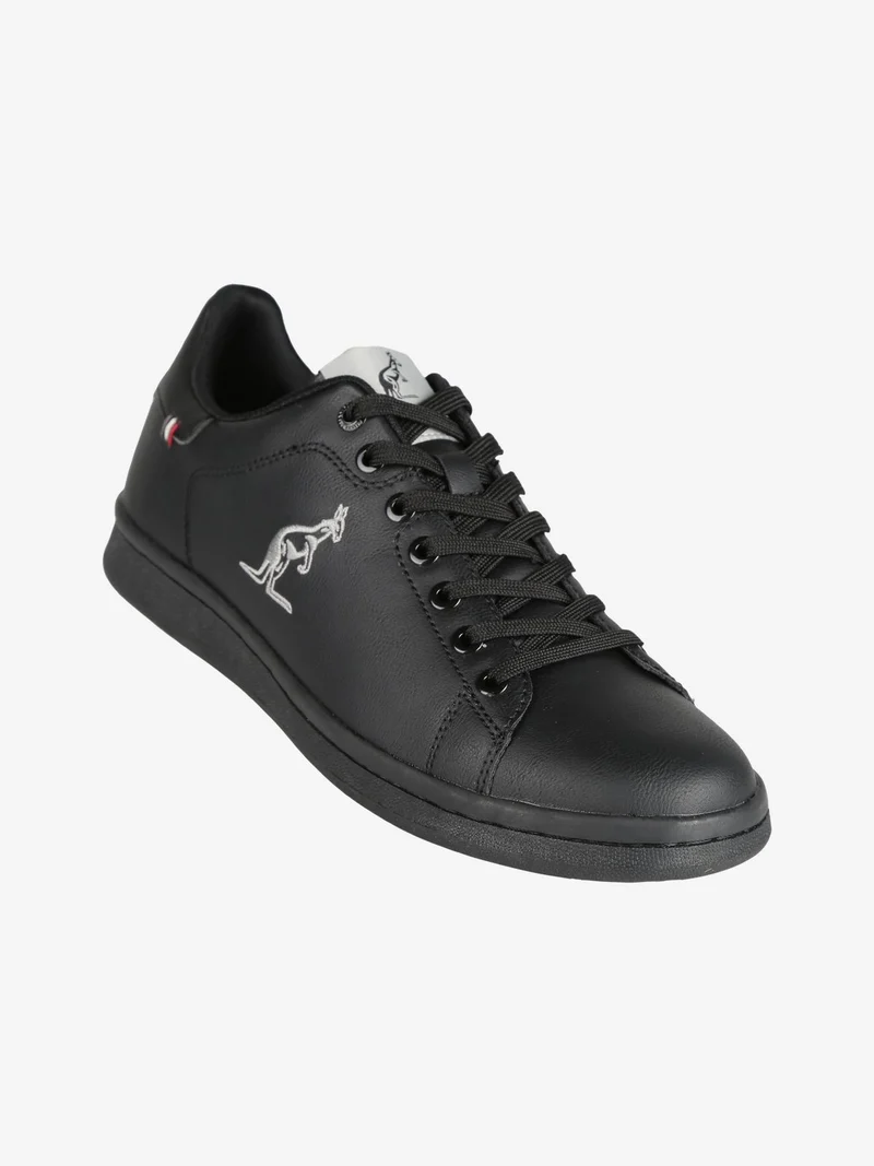 Sneakers stringate uomo con logo - nero