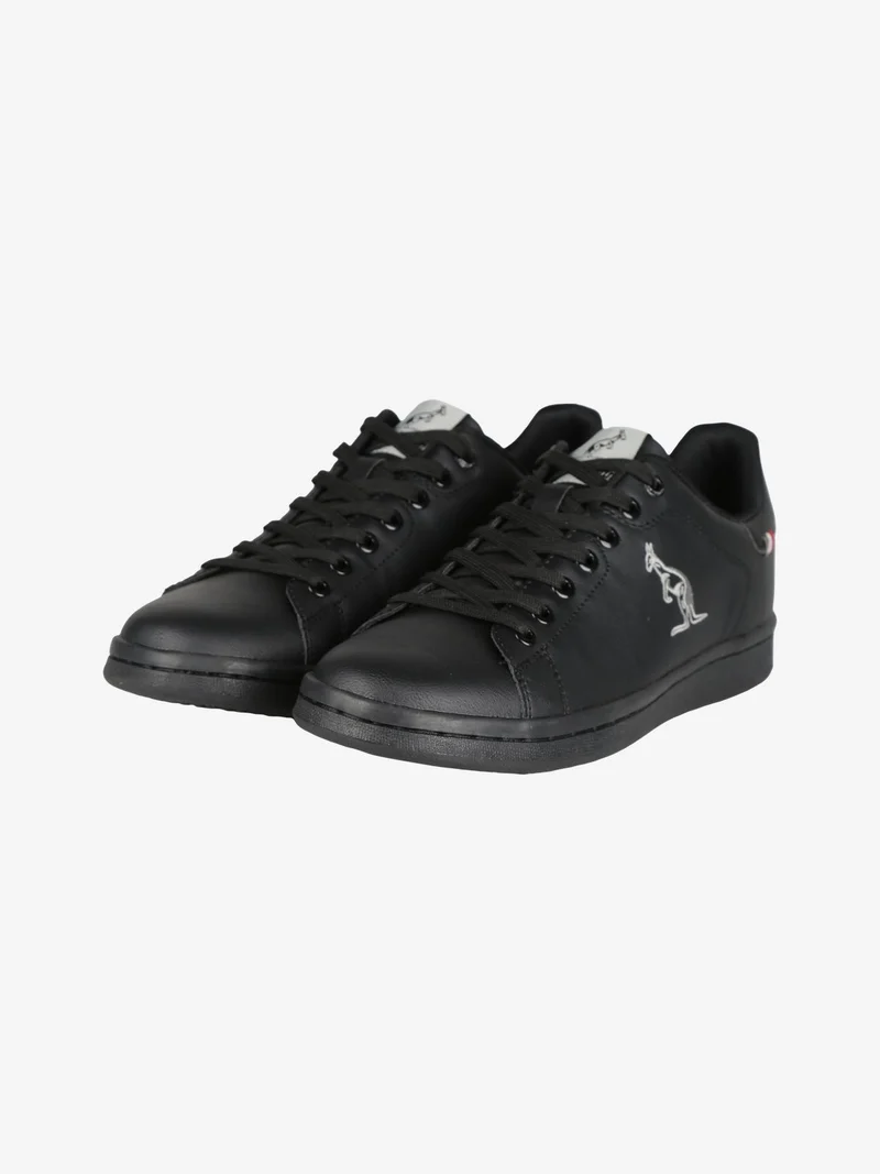 Sneakers stringate uomo con logo - nero