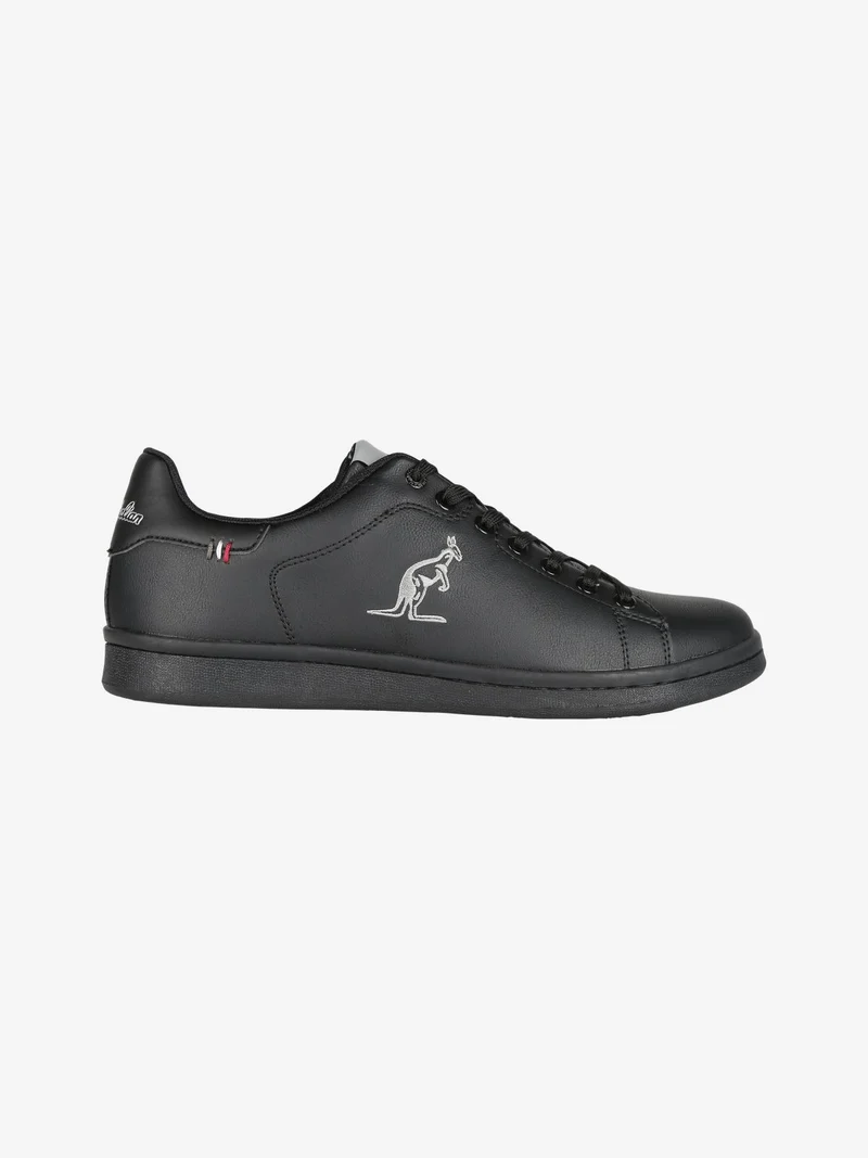 Sneakers stringate uomo con logo - nero