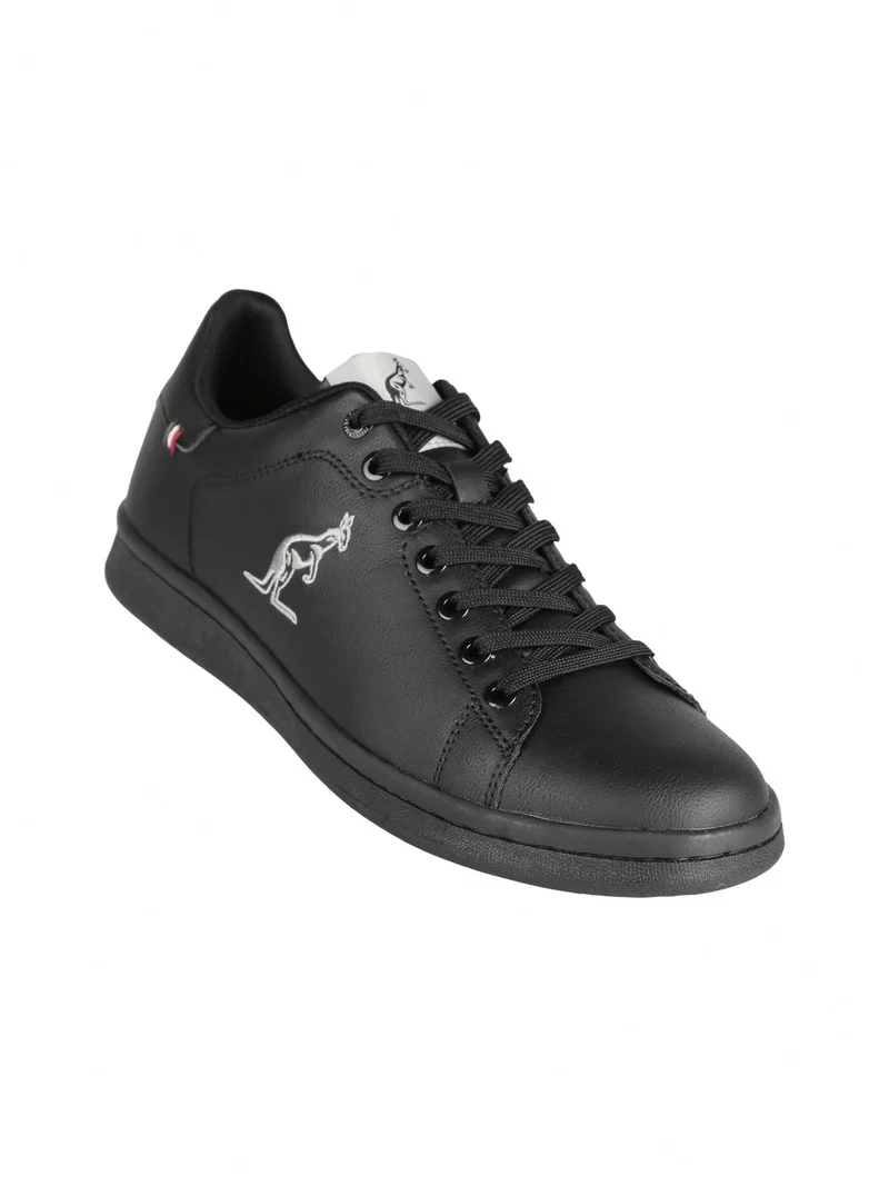 Sneakers stringate uomo con logo - nero