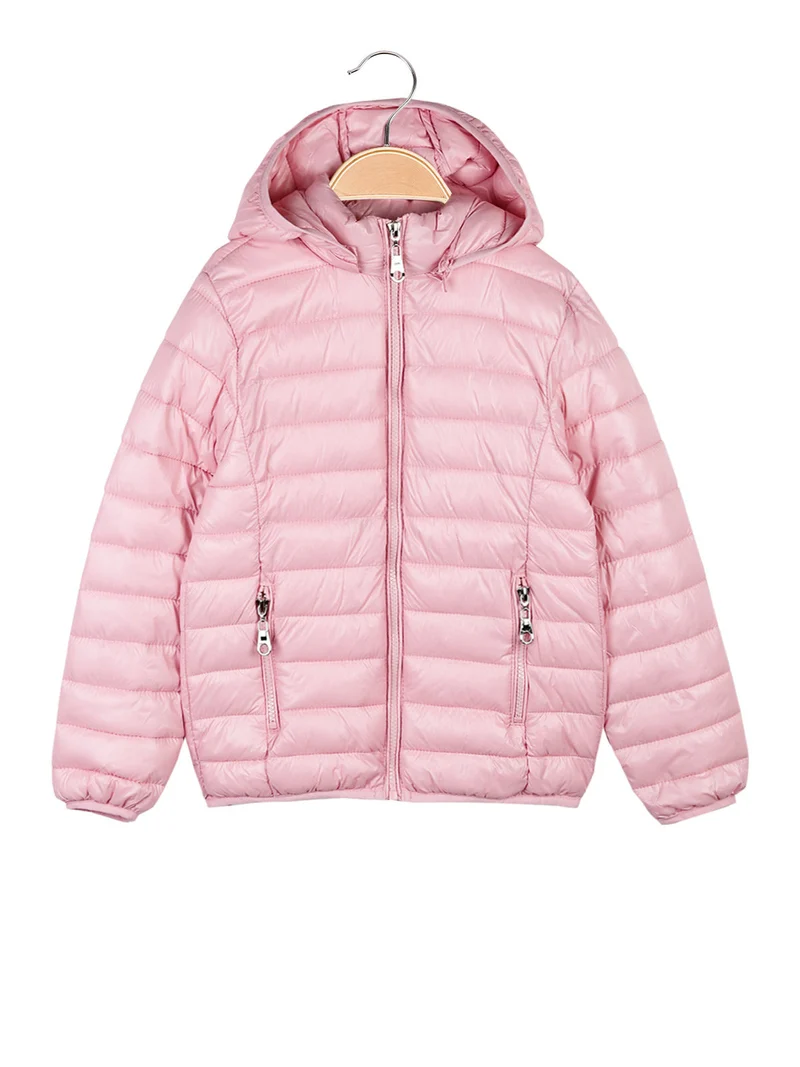 Giubbotto da bambina con cappuccio - rosa