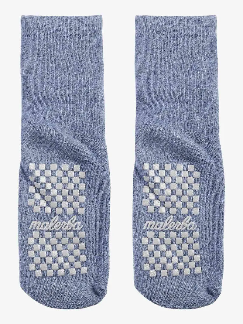 Calze antiscivolo bambino in caldo cotone con disegno - blu
