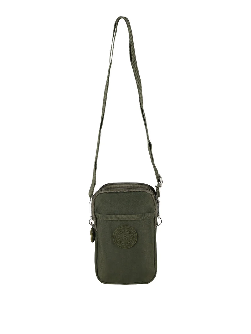 Mini borsello da donna a tracolla in nylon - militare