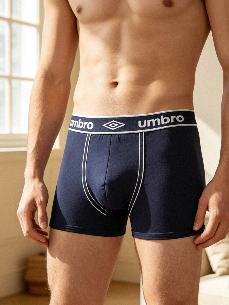 Boxer da uomo tinta unita - blu scuro
