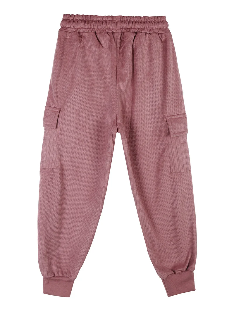 Pantaloni tuta da bambina con tasconi laterali - rosa