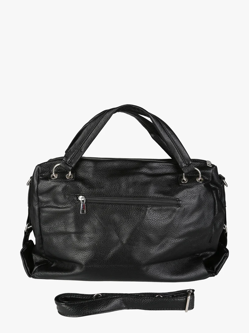 Borsa hobo da donna con doppi manici - nero
