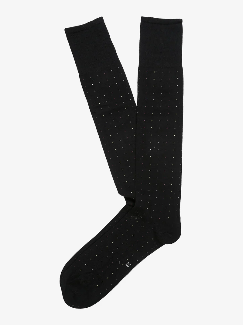 Calze lunghe da uomo a pois - nero
