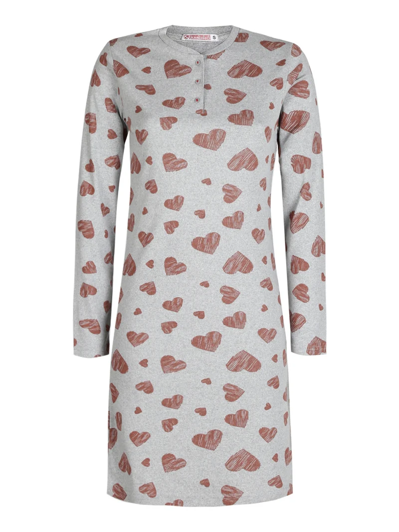 Camicia da notte donna con stampe - grigio