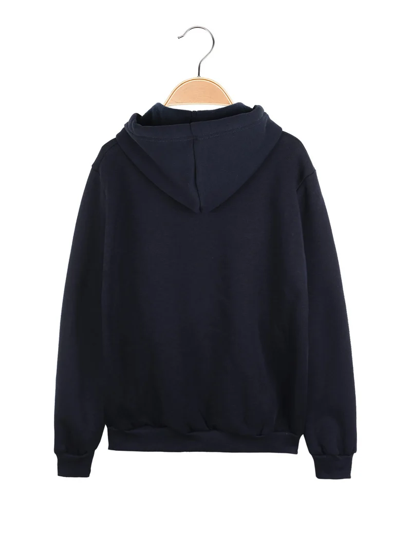 Felpa da ragazzo con cappuccio - blu scuro