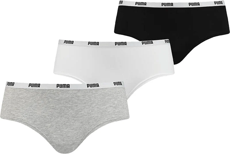 PUMA Boxershorts Hipster 3er Pack Damen Schwarz