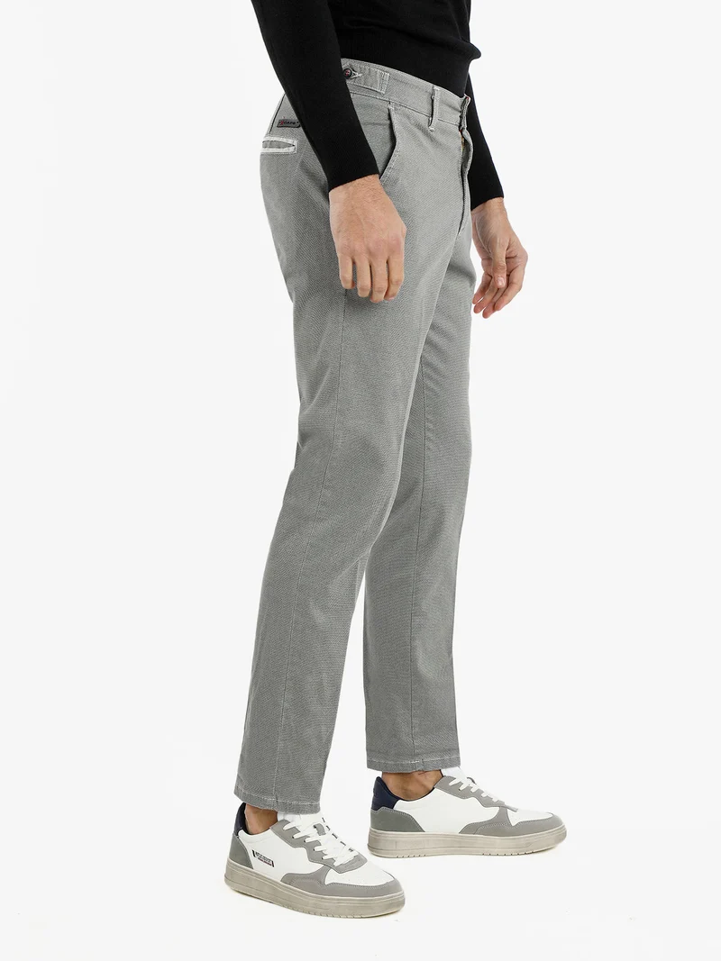 Pantaloni casual slim fit da uomo taglie grandi - perla