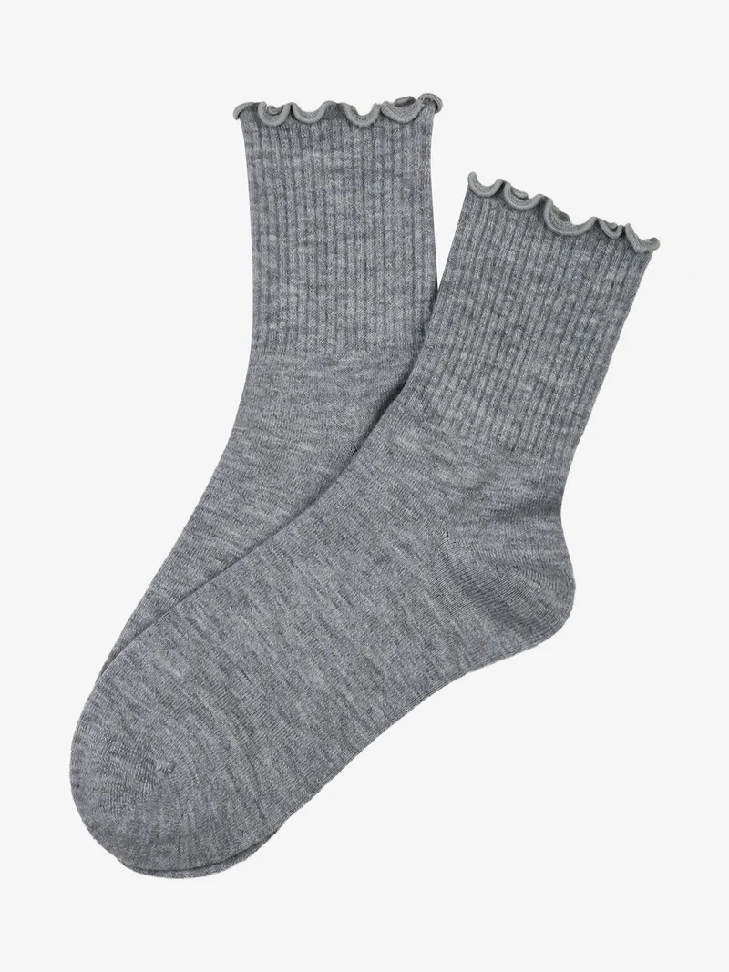 Calze midi donna misto lana - grigio