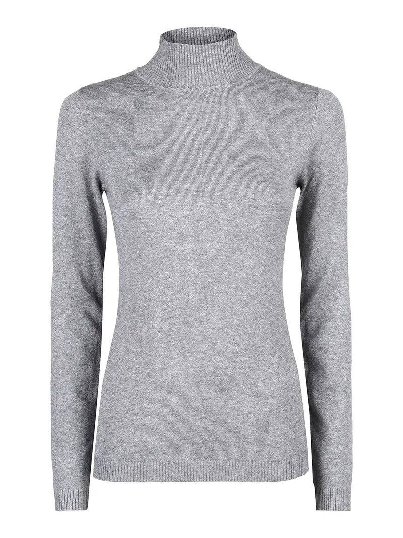 Maglia donna a lupetto - grigio