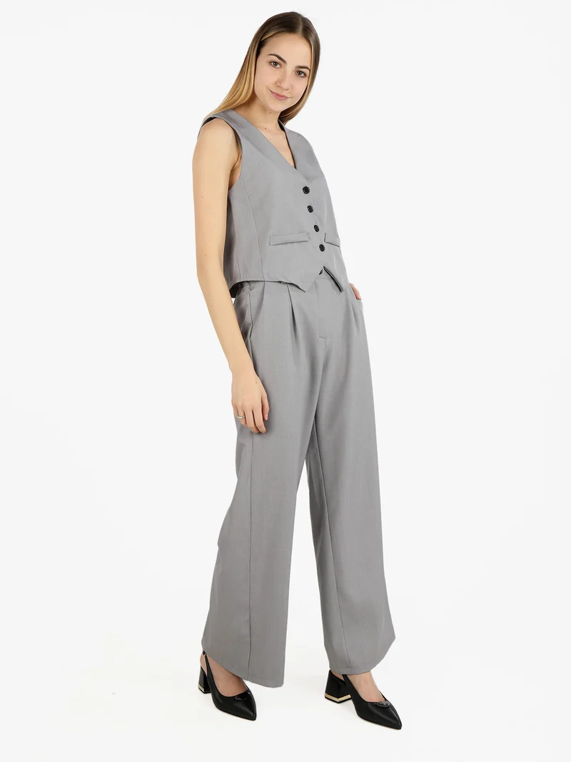 Gilet classico da donna - grigio
