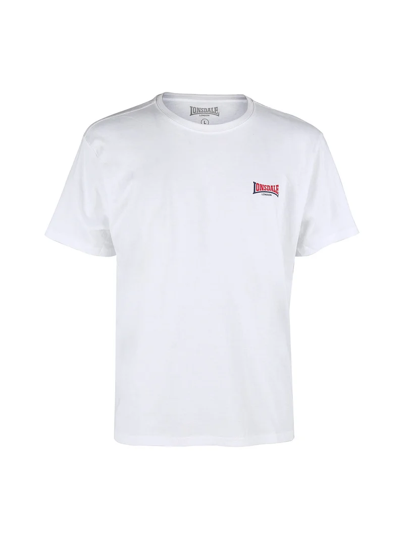T-shirt girocollo da uomo in cotone con logo - bianco