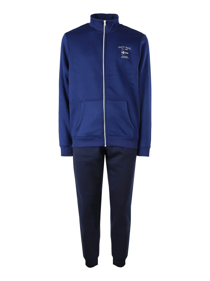 Completo tuta da uomo felpata full zip - bluette