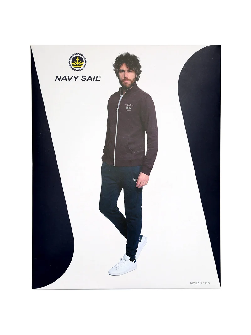 Completo tuta da uomo felpata full zip - bluette